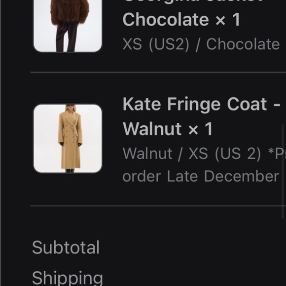 BNWT Kate Fringe Coat - Camel XS (Sold Out) - Picture 8 of 8